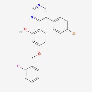 2-[5-(4-Bromophenyl)pyrimidin-4-yl]-5-[(2-fluorobenzyl)oxy]phenol