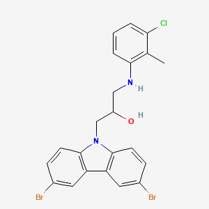 1-[(3-chloro-2-methylphenyl)amino]-3-(3,6-dibromo-9H-carbazol-9-yl)propan-2-ol