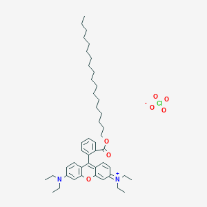 molecular formula C46H67ClN2O7 B122015 Rhodamine B octadecyl ester perchlorate CAS No. 142179-00-8