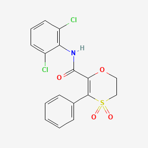 N-(2,6-dichlorophenyl)-3-phenyl-5,6-dihydro-1,4-oxathiine-2-carboxamide 4,4-dioxide