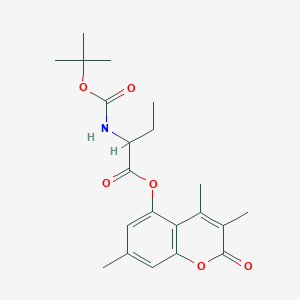 3,4,7-trimethyl-2-oxo-2H-chromen-5-yl 2-[(tert-butoxycarbonyl)amino]butanoate