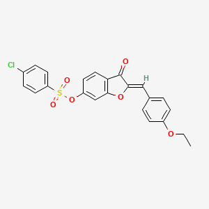 (2Z)-2-(4-ethoxybenzylidene)-3-oxo-2,3-dihydro-1-benzofuran-6-yl 4-chlorobenzenesulfonate