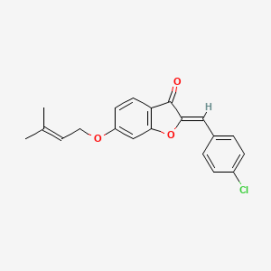 2-[(4-Chlorophenyl)methylene]-6-(3-methylbut-2-enyloxy)benzo[b]furan-3-one