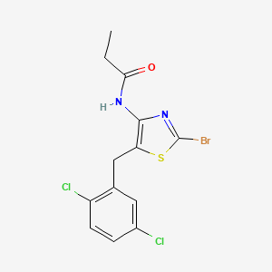 N-[2-bromo-5-(2,5-dichlorobenzyl)-1,3-thiazol-4-yl]propanamide