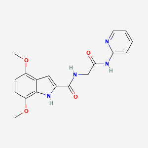 4,7-dimethoxy-N-[2-oxo-2-(pyridin-2-ylamino)ethyl]-1H-indole-2-carboxamide