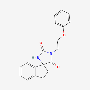 2-Hydroxy-1-(2-phenoxyethyl)spiro[2-imidazoline-4,1'-indane]-5-one