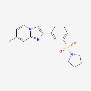 7-Methyl-2-[3-(pyrrolidin-1-ylsulfonyl)phenyl]imidazo[1,2-a]pyridine