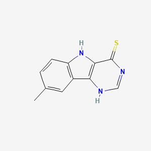 molecular formula C11H9N3S B1220159 8-Methyl-1,5-dihydropyrimido[5,4-b]indole-4-thione 