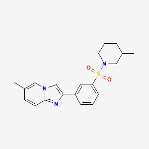 6-Methyl-2-{3-[(3-methylpiperidin-1-yl)sulfonyl]phenyl}imidazo[1,2-a]pyridine