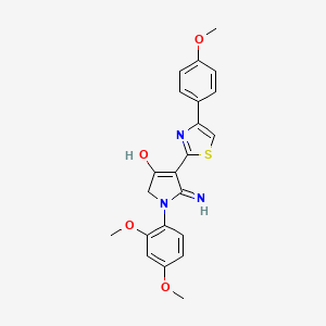 1-(2,4-dimethoxyphenyl)-5-imino-4-[4-(4-methoxyphenyl)-1,3-thiazol-2-yl]-2,5-dihydro-1H-pyrrol-3-ol