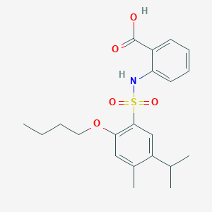 2-({[2-Butoxy-4-methyl-5-(methylethyl)phenyl]sulfonyl}amino)benzoic acid