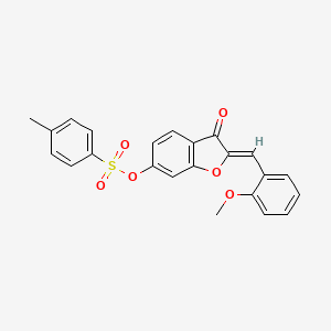 (2Z)-2-(2-methoxybenzylidene)-3-oxo-2,3-dihydro-1-benzofuran-6-yl 4-methylbenzenesulfonate