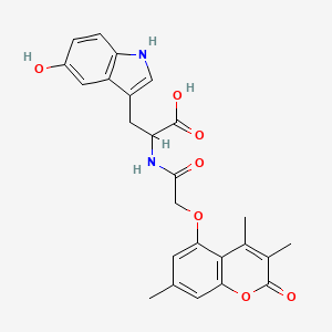 5-hydroxy-N-{[(3,4,7-trimethyl-2-oxo-2H-chromen-5-yl)oxy]acetyl}tryptophan