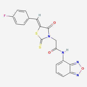 N-(2,1,3-benzoxadiazol-4-yl)-2-[(5Z)-5-(4-fluorobenzylidene)-4-oxo-2-thioxo-1,3-thiazolidin-3-yl]acetamide