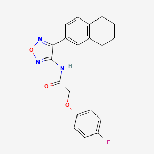 2-(4-fluorophenoxy)-N-[4-(5,6,7,8-tetrahydronaphthalen-2-yl)-1,2,5-oxadiazol-3-yl]acetamide