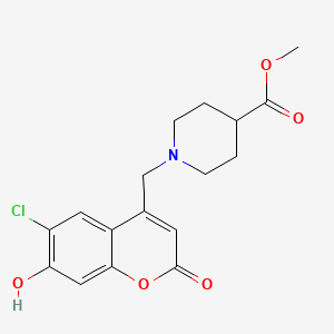 methyl 1-((6-chloro-7-hydroxy-2-oxo-2H-chromen-4-yl)methyl)piperidine-4-carboxylate