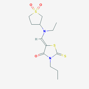 (5Z)-5-{[(1,1-dioxidotetrahydrothiophen-3-yl)(ethyl)amino]methylidene}-3-propyl-2-thioxo-1,3-thiazolidin-4-one