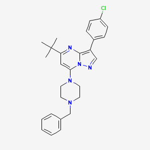 7-(4-Benzylpiperazin-1-yl)-5-tert-butyl-3-(4-chlorophenyl)pyrazolo[1,5-a]pyrimidine