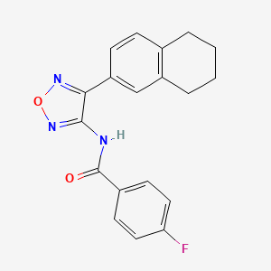 4-fluoro-N-[4-(5,6,7,8-tetrahydronaphthalen-2-yl)-1,2,5-oxadiazol-3-yl]benzamide