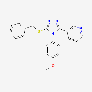 3-[5-(benzylsulfanyl)-4-(4-methoxyphenyl)-4H-1,2,4-triazol-3-yl]pyridine