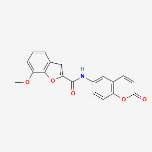 7-methoxy-N-(2-oxo-2H-chromen-6-yl)-1-benzofuran-2-carboxamide