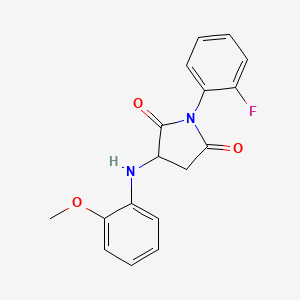 1-(2-Fluorophenyl)-3-[(2-methoxyphenyl)amino]azolidine-2,5-dione