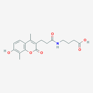 4-{[3-(7-hydroxy-4,8-dimethyl-2-oxo-2H-chromen-3-yl)propanoyl]amino}butanoic acid