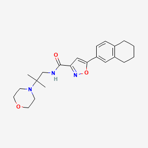 N-[2-methyl-2-(morpholin-4-yl)propyl]-5-(5,6,7,8-tetrahydronaphthalen-2-yl)-1,2-oxazole-3-carboxamide