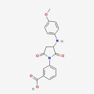 3-{3-[(4-Methoxyphenyl)amino]-2,5-dioxoazolidinyl}benzoic acid