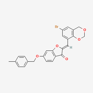 (2Z)-2-[(6-bromo-4H-1,3-benzodioxin-8-yl)methylidene]-6-[(4-methylbenzyl)oxy]-1-benzofuran-3(2H)-one