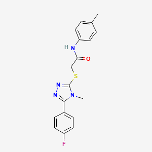 2-{[5-(4-fluorophenyl)-4-methyl-4H-1,2,4-triazol-3-yl]sulfanyl}-N-(4-methylphenyl)acetamide