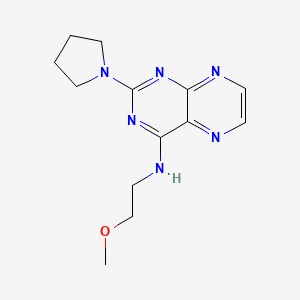 N-(2-methoxyethyl)-2-(pyrrolidin-1-yl)pteridin-4-amine