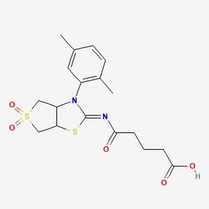 5-{[(2Z)-3-(2,5-dimethylphenyl)-5,5-dioxidotetrahydrothieno[3,4-d][1,3]thiazol-2(3H)-ylidene]amino}-5-oxopentanoic acid