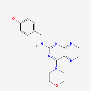 N-(4-methoxybenzyl)-4-(morpholin-4-yl)pteridin-2-amine