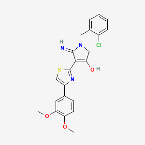 1-(2-chlorobenzyl)-4-[4-(3,4-dimethoxyphenyl)-1,3-thiazol-2-yl]-5-imino-2,5-dihydro-1H-pyrrol-3-ol