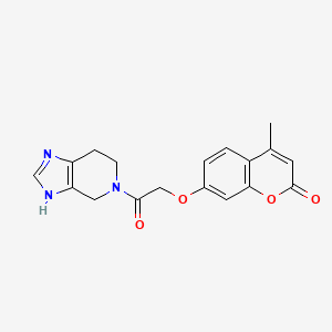 4-methyl-7-[2-oxo-2-(3,4,6,7-tetrahydro-5H-imidazo[4,5-c]pyridin-5-yl)ethoxy]-2H-chromen-2-one