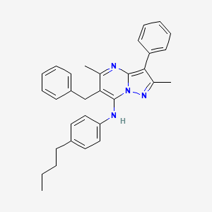 6-benzyl-N-(4-butylphenyl)-2,5-dimethyl-3-phenylpyrazolo[1,5-a]pyrimidin-7-amine