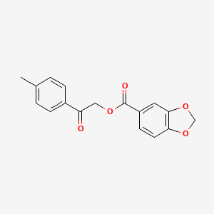 2-(4-methylphenyl)-2-oxoethyl 2H-1,3-benzodioxole-5-carboxylate