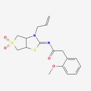 N-[(2E)-5,5-dioxido-3-(prop-2-en-1-yl)tetrahydrothieno[3,4-d][1,3]thiazol-2(3H)-ylidene]-2-(2-methoxyphenyl)acetamide