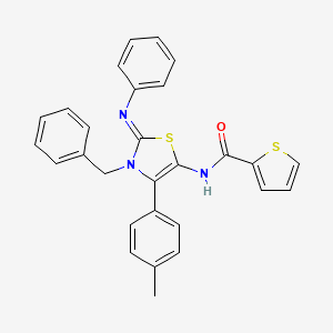 N-[(2E)-3-benzyl-4-(4-methylphenyl)-2-(phenylimino)-2,3-dihydro-1,3-thiazol-5-yl]thiophene-2-carboxamide