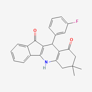 10-(3-fluorophenyl)-7,7-dimethyl-6,7,8,10-tetrahydro-5H-indeno[1,2-b]quinoline-9,11-dione