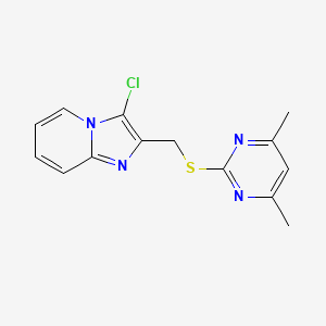 3-Chloro-2-{[(4,6-dimethylpyrimidin-2-yl)sulfanyl]methyl}imidazo[1,2-a]pyridine