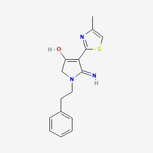 5-amino-4-(4-methyl-1,3-thiazol-2-yl)-1-(2-phenylethyl)-1,2-dihydro-3H-pyrrol-3-one