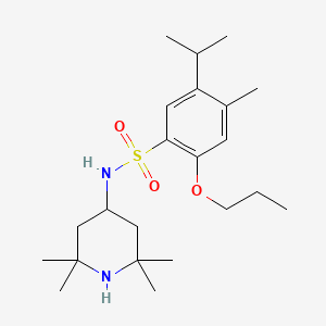 4-methyl-5-(propan-2-yl)-2-propoxy-N-(2,2,6,6-tetramethylpiperidin-4-yl)benzene-1-sulfonamide