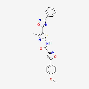 5-(4-methoxyphenyl)-N-[(2Z)-4-methyl-5-(3-phenyl-1,2,4-oxadiazol-5-yl)-1,3-thiazol-2(3H)-ylidene]-1,2-oxazole-3-carboxamide