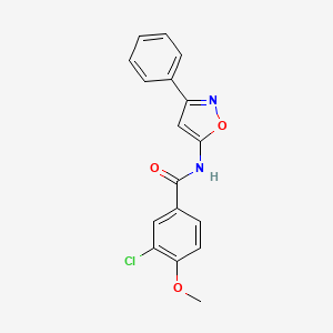 3-chloro-4-methoxy-N-(3-phenyl-1,2-oxazol-5-yl)benzamide