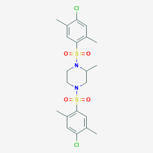 1,4-Bis(4-chloro-2,5-dimethylbenzenesulfonyl)-2-methylpiperazine