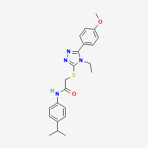 2-{[4-ethyl-5-(4-methoxyphenyl)-4H-1,2,4-triazol-3-yl]sulfanyl}-N-[4-(propan-2-yl)phenyl]acetamide