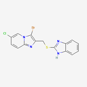 2-(((3-bromo-6-chloroimidazo[1,2-a]pyridin-2-yl)methyl)thio)-1H-benzo[d]imidazole