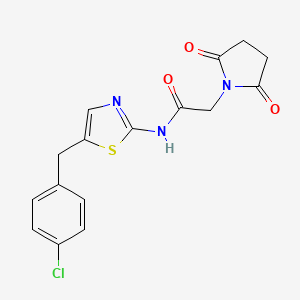 N-[5-(4-chlorobenzyl)-1,3-thiazol-2-yl]-2-(2,5-dioxopyrrolidin-1-yl)acetamide